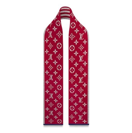 ルイヴィトン Louis Vuitton エシャルプ・モノグラム ストライプス マフラー M76026