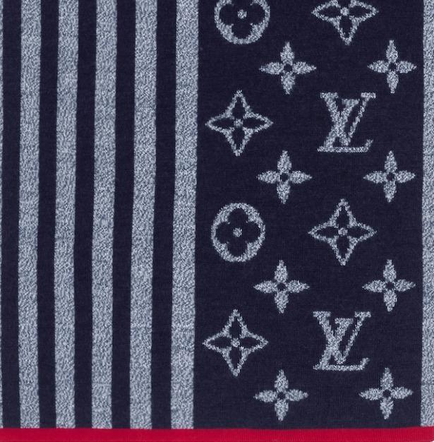 ルイヴィトン Louis Vuitton エシャルプ・モノグラム ストライプス マフラー M76025