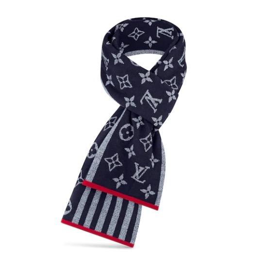ルイヴィトン Louis Vuitton エシャルプ・モノグラム ストライプス マフラー M76025