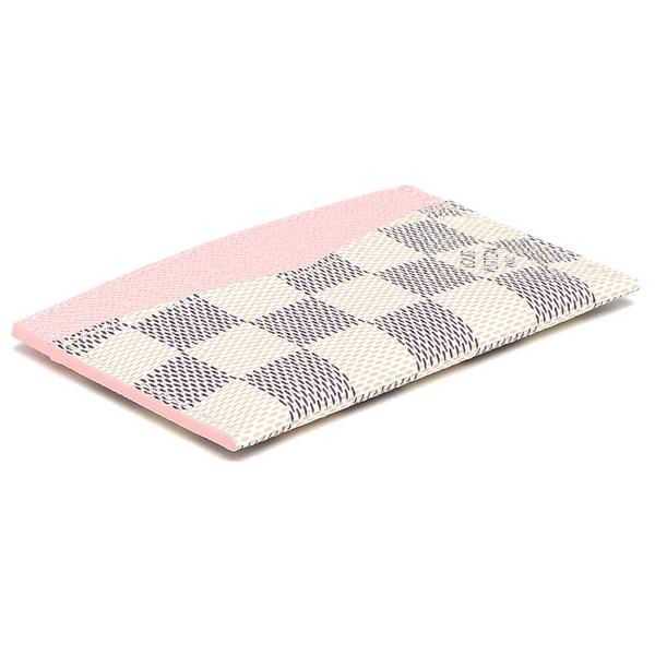 ルイヴィトン LOUIS VUITTON カードケース ダミエ アズール ポルトカルト サーンプル ホワイト ローズバレリーヌ N60286