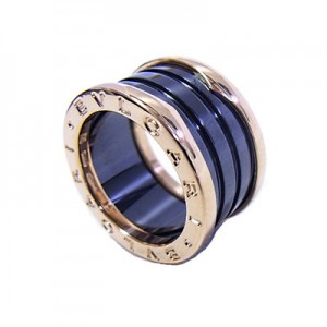 BVLGARI ブルガリ ビーゼロワン リング B-zero1 750 18K　PG ピンクゴールド ブラックセラミック AN855563