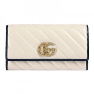 Gucci グッチ GG ゴールド ホワイト コンチネンタル長財布 573809 0OLFX 9085