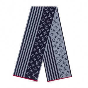 ルイヴィトン Louis Vuitton エシャルプ・モノグラム ストライプス マフラー M76025