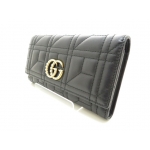 GUCCI グッチ  GG ZIP財布 二つ折り長財布 ブラック 443436