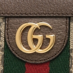 グッチ ラウンドファスナー長財布 オフィディア GGスプリーム キャンバス ベージュ×エボニー レディース 523154 96IWG 8745
