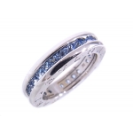 .BVLGARI　ブルガリ ビーゼロワン リング XSサイズ B-zero1 750 18K　WG　ブルートパーズ　青石 ホワイトゴールド AN852562