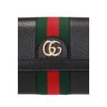 GUCCIグッチ オフィディア 長財布 ブラック×グリーン×マルチ レザー 523153 DJ2DG 1060