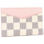 ルイヴィトン LOUIS VUITTON カードケース ダミエ アズール ポルトカルト サーンプル ホワイト ローズバレリーヌ N60286