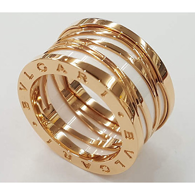 BVLGARI　ブルガリ B-ZERO1　デザインレジェンドリング  K18PG/セラミック   BG855459