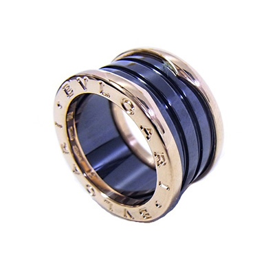 BVLGARI ブルガリ ビーゼロワン リング B-zero1 750 18K　PG ピンクゴールド ブラックセラミック AN855563