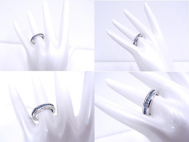 BVLGARI　ブルガリ ビーゼロワン リング XSサイズ B-zero1 750 18K　WG　ブルートパーズ　青石 ホワイトゴールド AN852562