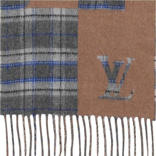 ルイヴィトン Louis Vuitton マフラー エシャルプ・チェック ウィズ ルイ スカーフ M76035
