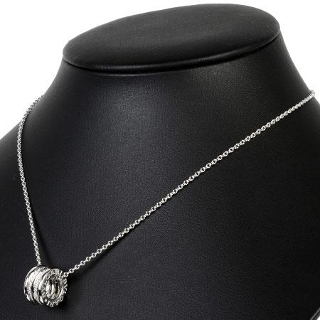 ブルガリ BVLGARI B.ZERO1 ペンダント パヴェ ダイヤモンド K18WG 11.0g ネックレス 40cm CL352816