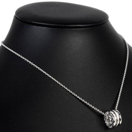 ブルガリ BVLGARI B.ZERO1 ペンダント パヴェ ダイヤモンド K18WG 11.0g ネックレス 40cm CL352816
