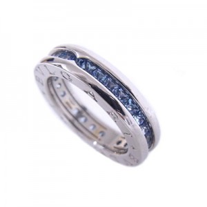 BVLGARI　ブルガリ ビーゼロワン リング XSサイズ B-zero1 750 18K　WG　ブルートパーズ　青石 ホワイトゴールド AN852562