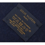 ルイヴィトン M76036 マフラー ヴィトン LV エシャルプ・チェック ウィズ ルイ ブルーマリーヌ ウール/カシミア LOUIS VUITTON