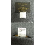 ルイヴィトン M75364 エシャルプジェラム ロゴ刺繍入り カシミヤ100% マフラー グリクレール