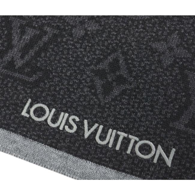 ルイヴィトン（LOUIS VUITTON） ウール M73468 エシャルプ マイ・モノグラム・エクリプス ジャガード マフラー グレー
