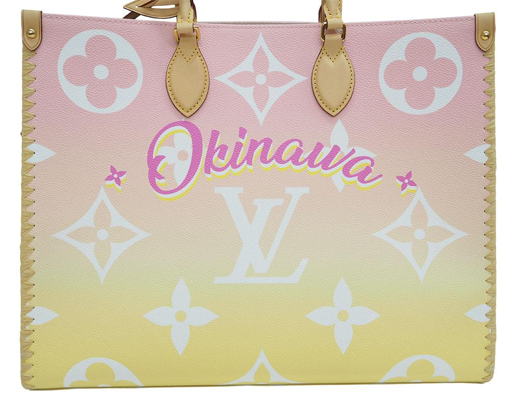ルイヴィトン LOUIS VUITTON オンザゴーGM オキナワ 2wayトートバッグ ピンク モノグラム M57889