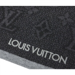 ルイヴィトン（LOUIS VUITTON） ウール M73468 エシャルプ マイ・モノグラム・エクリプス ジャガード マフラー グレー