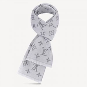 ルイ・ヴィトン LOUIS VUITTON エシャルプ・モノグラム デニム・グリ M76246