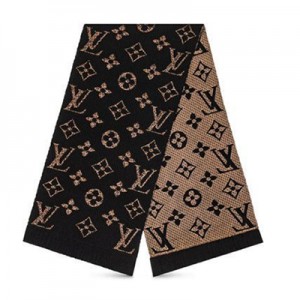 LOUIS VUITTON マフラー レディース モノグラム ルイヴィトン M75885 ブラック