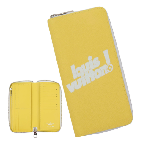 ルイヴィトン ジッピーウォレット ヴェルティカル カウハイドレザー エブリデイLV ラウンドファスナーロングウォレット イエロー 長財布 M80852 