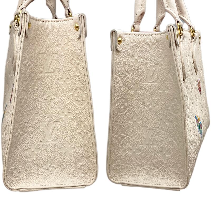 ルイヴィトン ハンドバッグ モノグラム・アンプラント LV × YK オンザゴーPM M21732 フラワー 草間彌生
