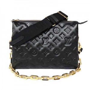 ルイヴィトン LOUIS VUITTON モノグラム クッサンPM ノワール 3WAY ラムレザー/チェーン M57790