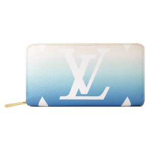 ルイヴィトン LOUIS VUITTON ジッピー・ウォレット 長財布 ブルー モノグラム･キャンバス M80360