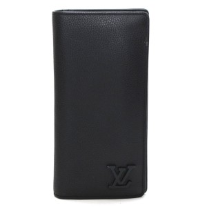 ルイヴィトン メンズ 二つ折り長財布 ポルトフォイユ・ブラザ NM LV アエログラム グレインレザー M69980