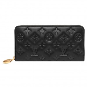 ルイヴィトンスーパーコピー Louis Vuitton ラムレザー ジッピーウォレット ファスナー長財布 ノワール レディース M81510
