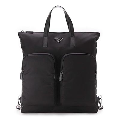プラダ PRADA バッグ メンズ 2WAY トート/バックパック リュック ブラック 2VG053-VMOO 973 F0002