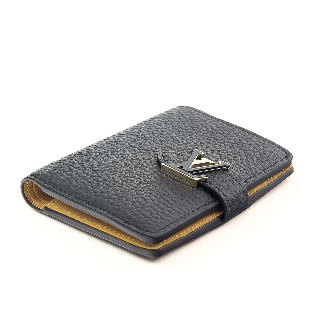 ルイヴィトン二つ折り財布 カプシーヌ LV ヴェルティカル CPウォレット ノワール レデイース M81561