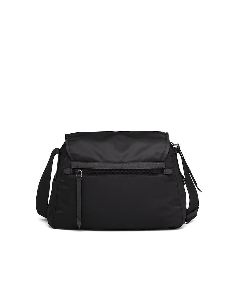 プラダ PRADA ナイロン×サフィアーノ ショルダーバッグ ブラック 1BD225_V44_F0002_V_OOH