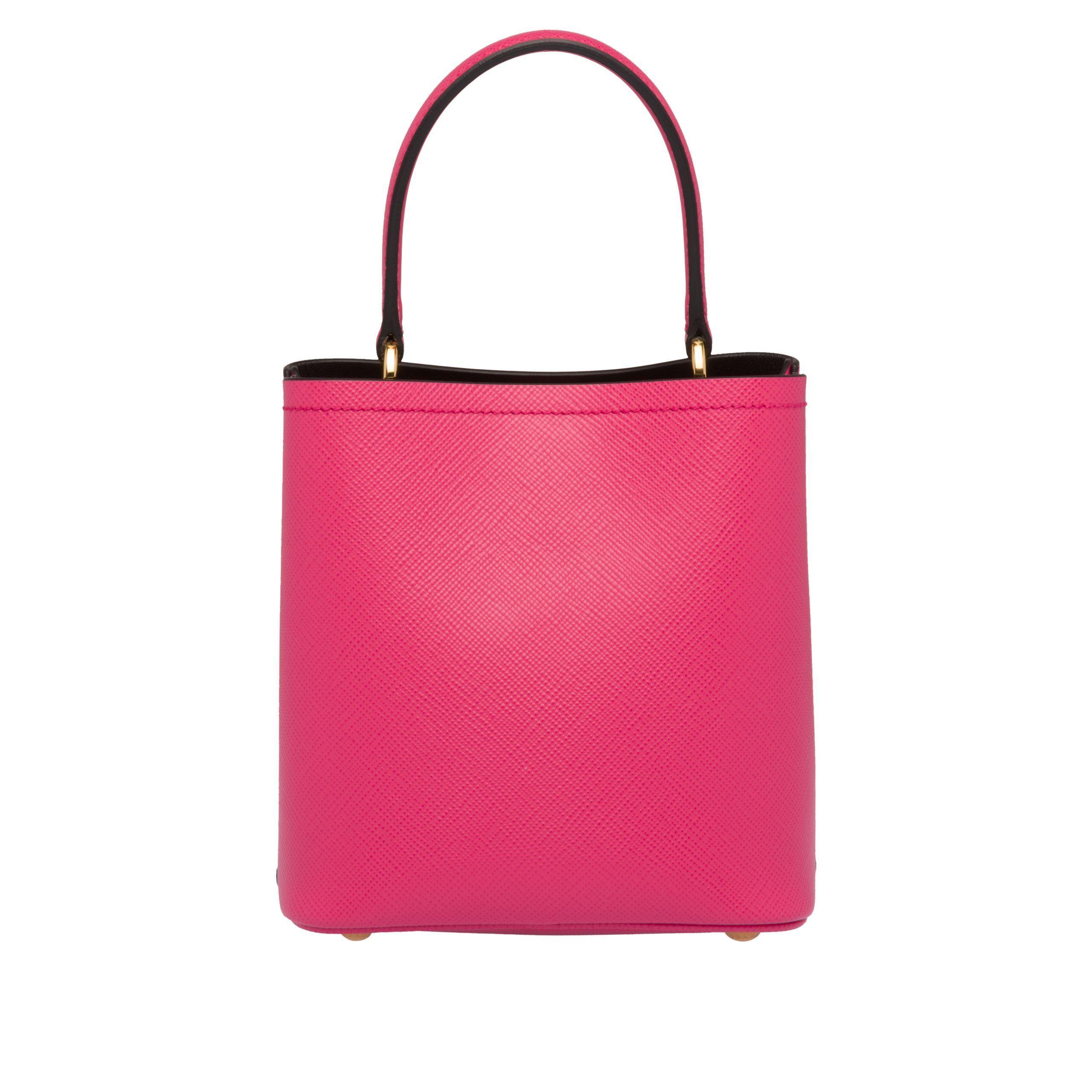 プラダ PRADA サフィアーノレザー スモールパニエバッグ マゼンタ 1BA217_0001