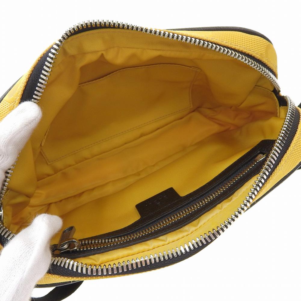 グッチ GUCCI Off Tha Grid ベルトバッグ ボディバッグ 再生ナイロン×レザー イエロー 631341 H9HBN 7673