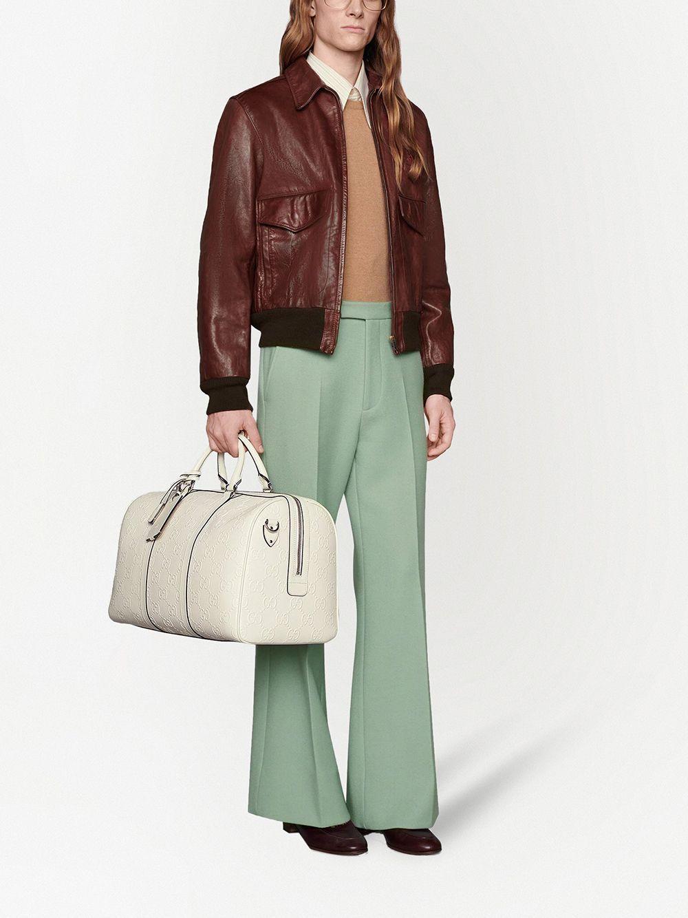 グッチ GUCCI GGエンボス ダッフルバッグ ボストンバッグ ホワイト 625768 1W3CN 9022