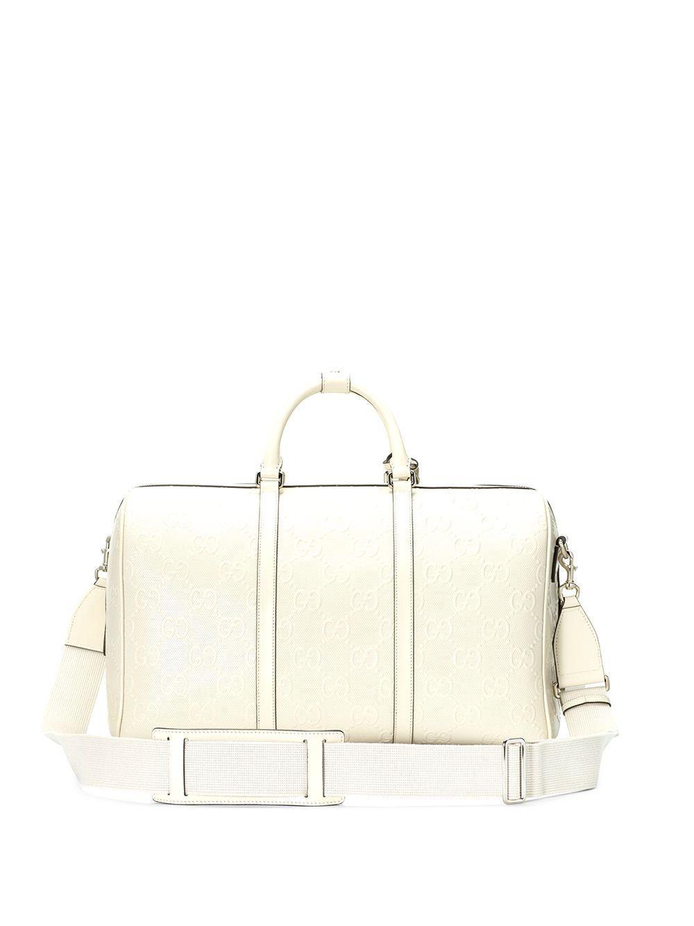 グッチ GUCCI GGエンボス ダッフルバッグ ボストンバッグ ホワイト 625768 1W3CN 9022