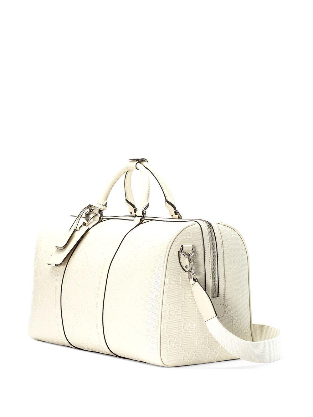グッチ GUCCI GGエンボス ダッフルバッグ ボストンバッグ ホワイト 625768 1W3CN 9022