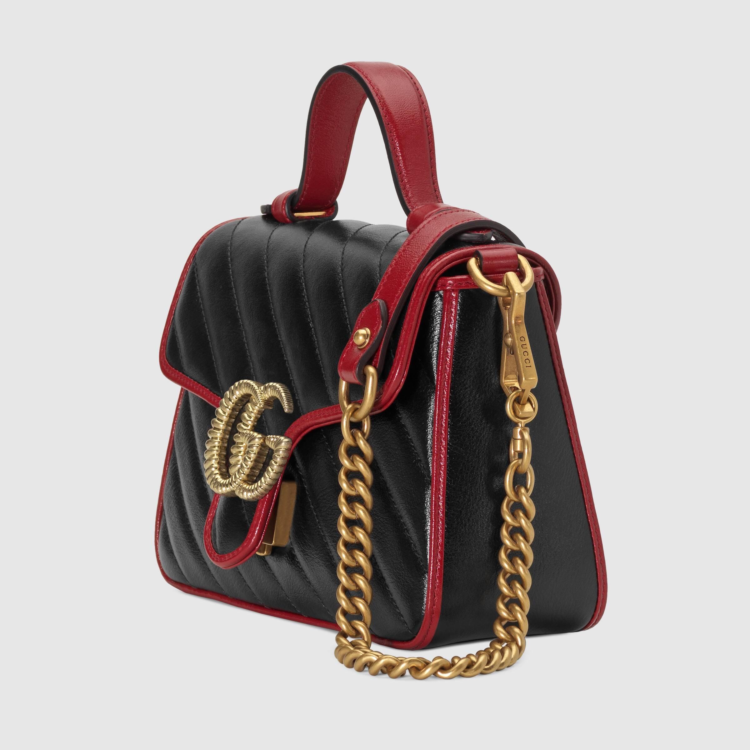 グッチ GUCCI GGマーモント ミニ トップ ハンドルバッグ 583571 0OLFX 8277