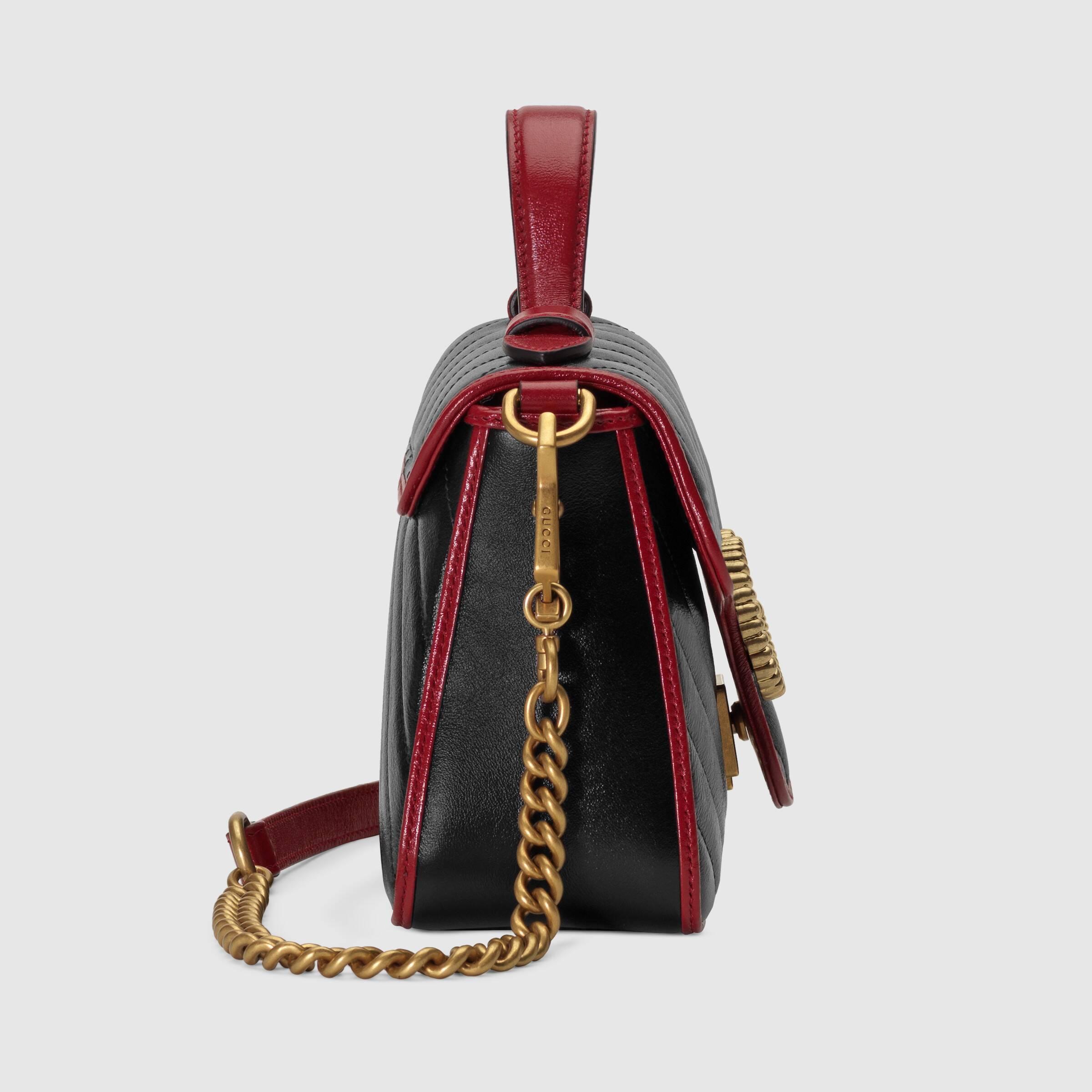 グッチ GUCCI GGマーモント ミニ トップ ハンドルバッグ 583571 0OLFX 8277