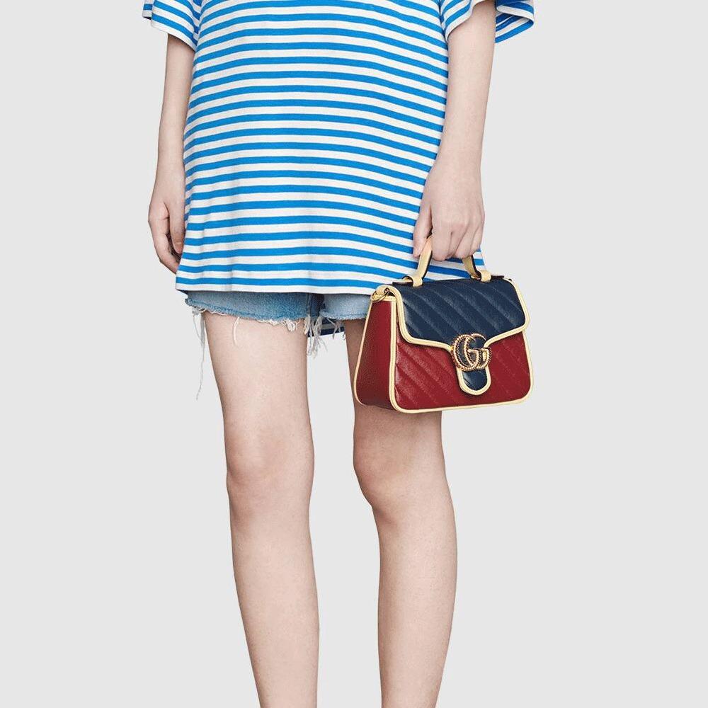 グッチ GUCCI GGマーモント ミニ トップハンドルバッグ 583571 1X5CG 6775