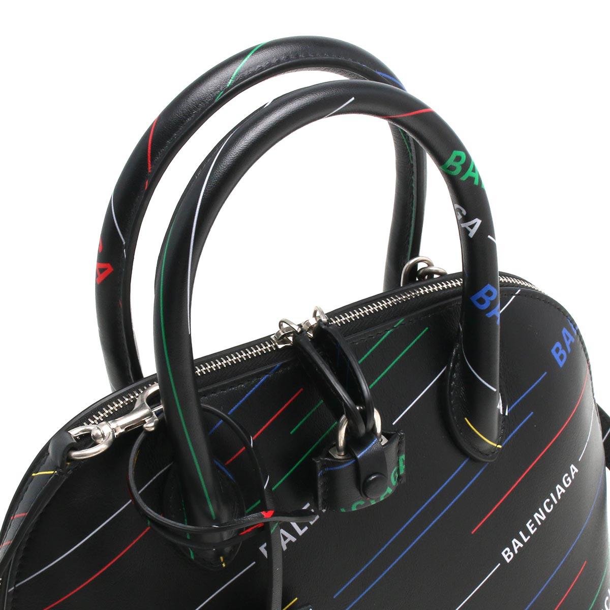 バレンシアガ ハンドバッグ/ショルダーバッグ ヴィル トップ ハンドル ブラック&マルチ 550645 0K1V3 31072 レディース