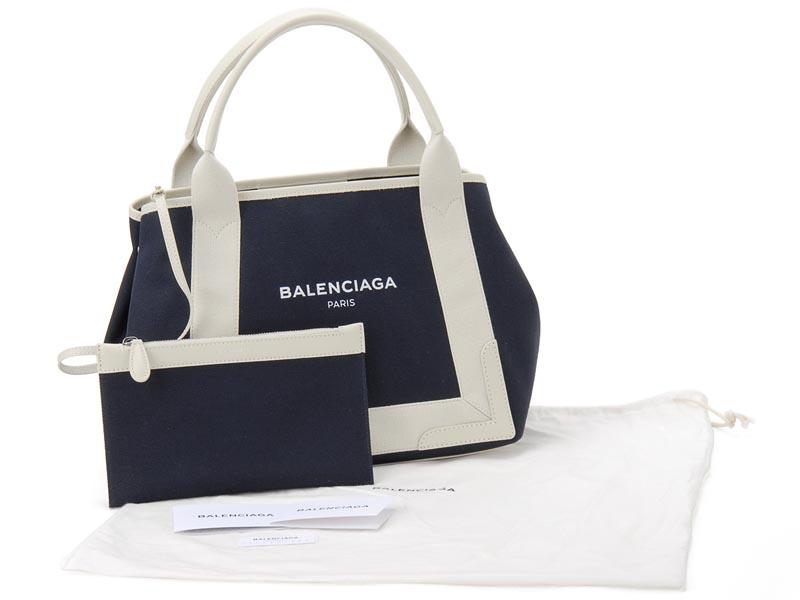 バレンシアガトートバッグ NAVY CABAS S ネイビーカバス ブルー 339933 K9H1N 4092​