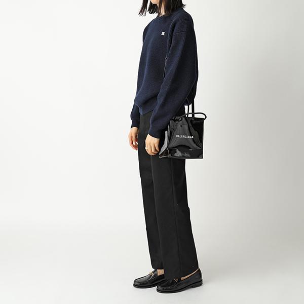 バレンシアガ SHOPPING TOTE XXS AJ パテントレザー トートバッグ BLACK 鞄 レディース 572411 1FE1N 1000​