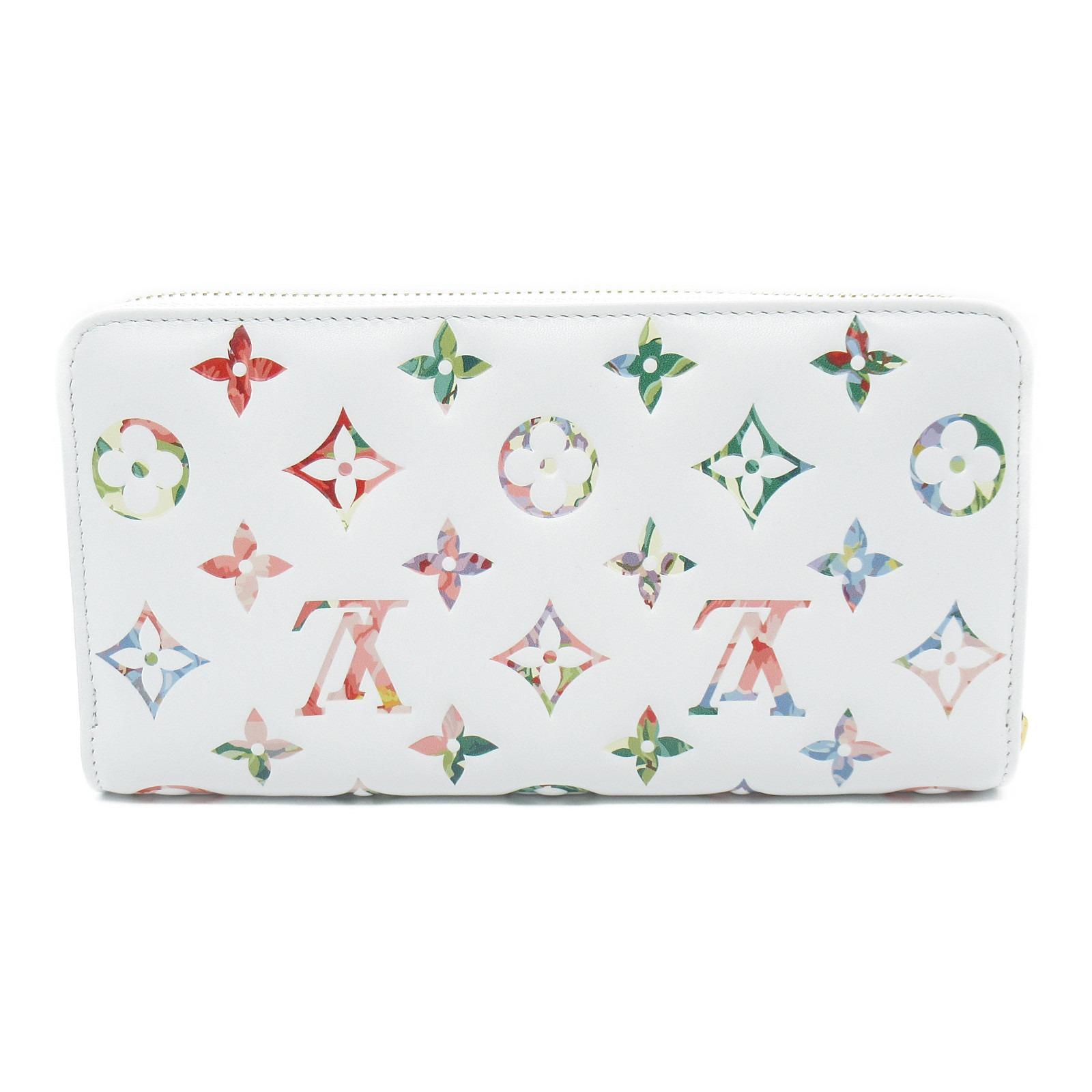 ルイヴィトンラウンドファスナー長財布 ジッピー・ウォレット LV ガーデン ラムレザー ホワイトマルチ M81694