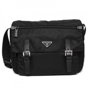 プラダショルダーバッグ ヴェラ トライアングルロゴ ブラック レディース メンズ PRADA 1BD671 V44 F0002