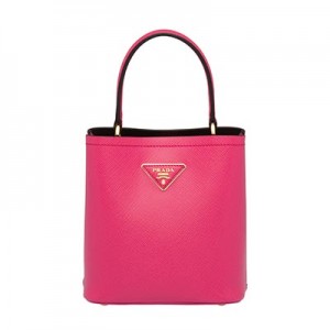 プラダ PRADA サフィアーノレザー スモールパニエバッグ マゼンタ 1BA217_0001
