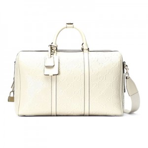 グッチ GUCCI GGエンボス ダッフルバッグ ボストンバッグ ホワイト 625768 1W3CN 9022